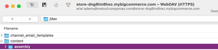 WebDAV assembly folder