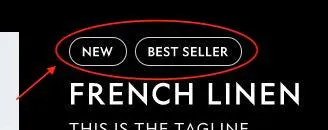 The custom tags on the website