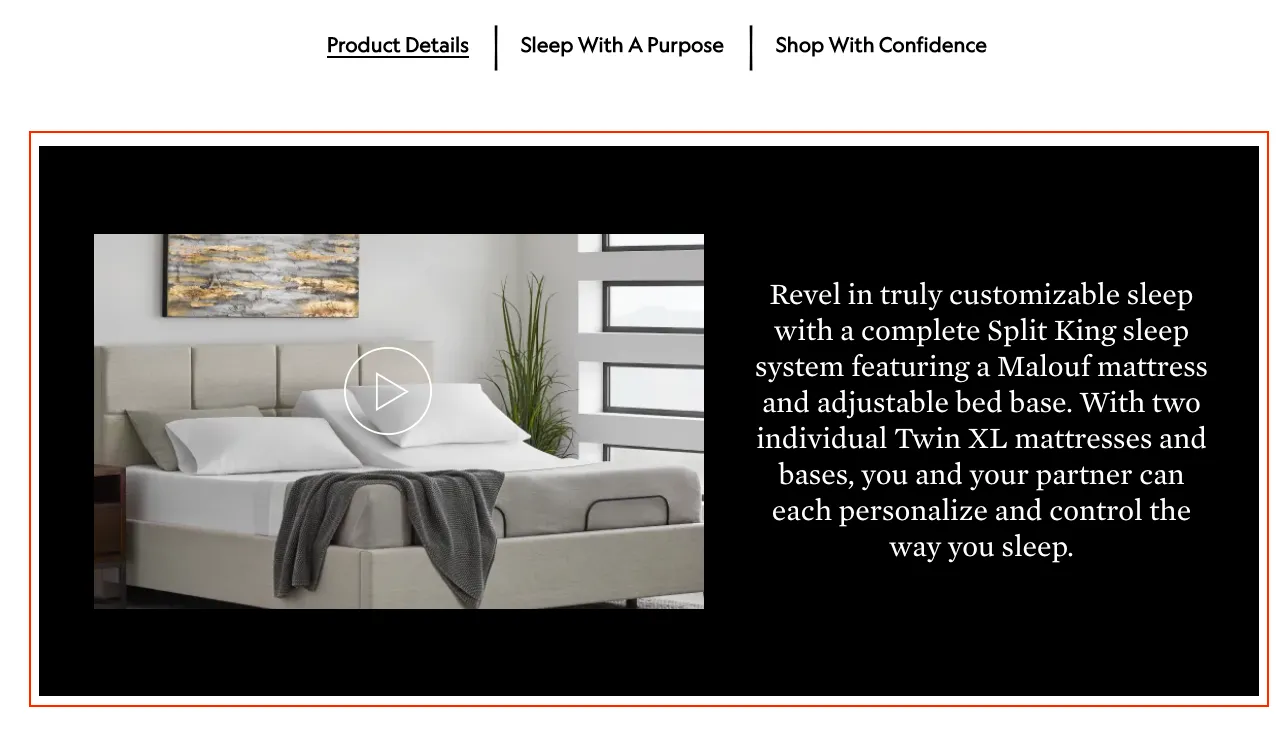 strapi video content on Malouf Home