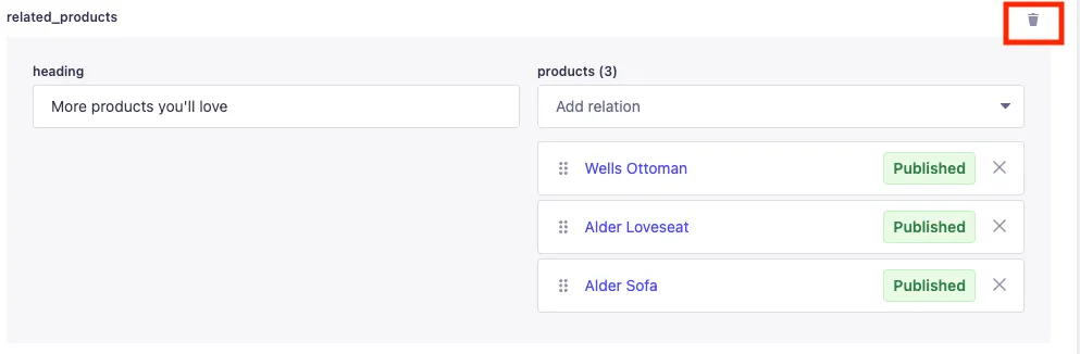 Related product section