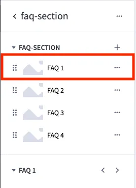 FAQ page with the first section of the page highlighted