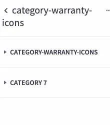 category warranty icons widget builder